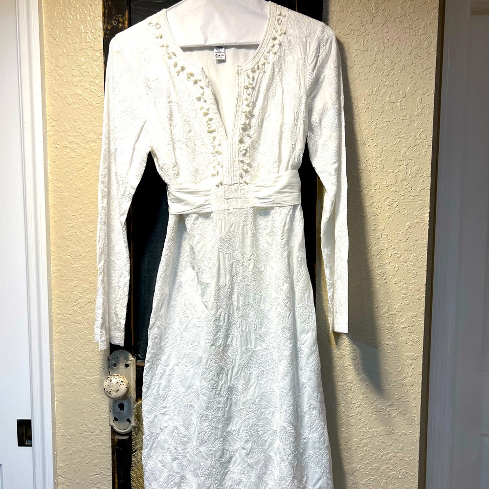 Lilly Pulitzer vintage white shell dress size L